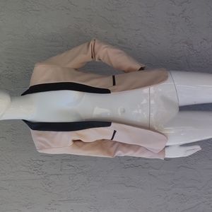 H&M Ladies Buttonless Blazer w/Faux Leather Collar